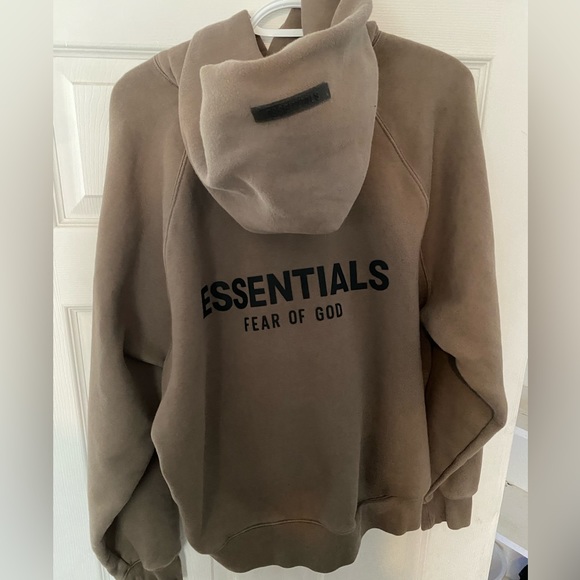 Essentials taupe hoodie size small - Picture 1 of 2